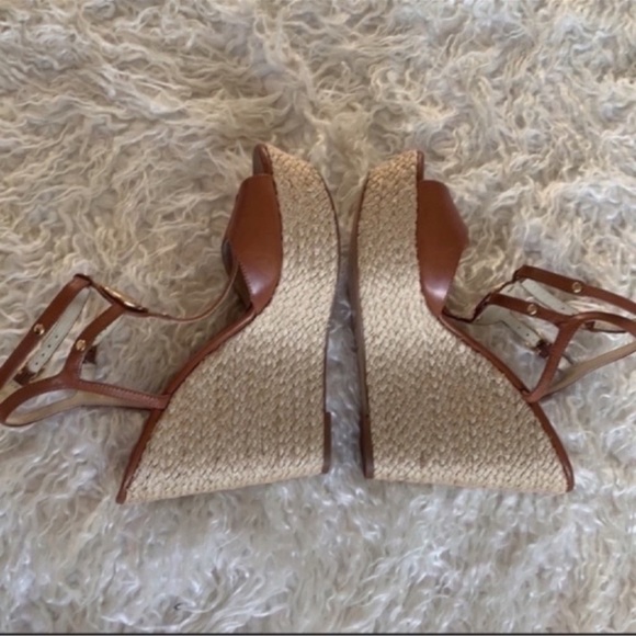Michael Kors | Shoes | Michael Kors Leather Espadrille Wedge Platform 